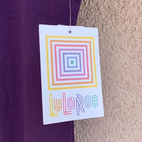 LuLaRoe Dress Purple Size Small Woman’s Maxi Short Sleeve Polyester Spandex New - Picture 6 of 8
